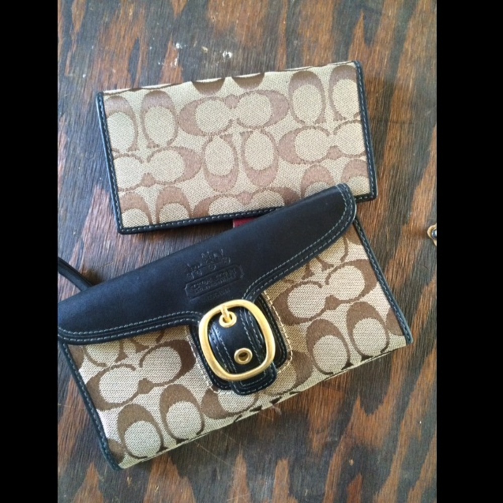 Coach authentic wallet with checkbook holder